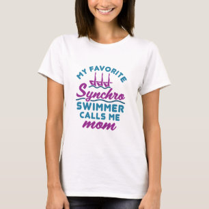 Camiseta Nadadora Sincronizada Mãe Nadadora Favorita