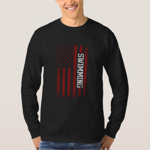 Camiseta Nadadores Competitivos Americanos Nadando Equipe N