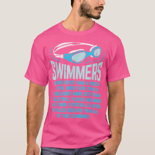 Camiseta Nadadores Fazem Mais Pedras Eu Engraçado Nadando