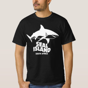 Camiseta Nadando Com Tubarões-Brancos - Ilha dos Focas