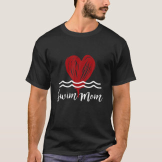 Camiseta Nadando Natação Vintage Nadador da Família Mãe