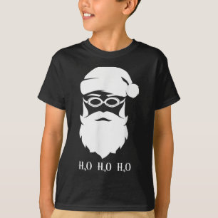 Camiseta Nadando Natal Papai Noel H20 Swimmer Xmas