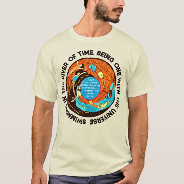Camiseta Nadando o rio da Filosofia do Tempo (Frente)