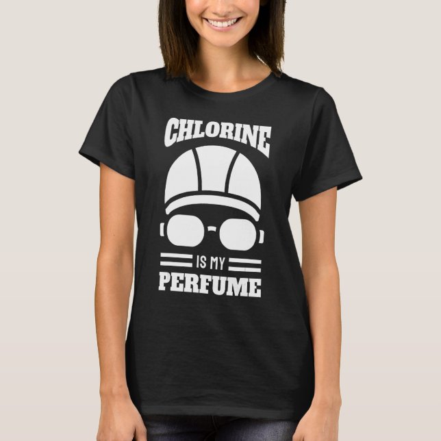 Camiseta Nadar Cloro Nadador É Minha Natação Perfume 3 (Frente)
