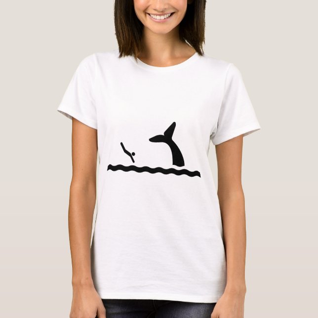 Camiseta Nadar com as baleias (Frente)