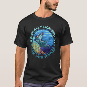 Camiseta Nadar Com Tartarugas Mergulho no Oceano Biólogo M
