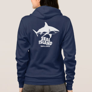 Camiseta Nadar Com Tubarões Brancos Excelentes - Ilha Seal