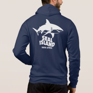 Camiseta Nadar Com Tubarões Brancos Excelentes - Ilha Seal