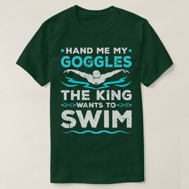 Camiseta Nadar Googles Swimmer Natação (Frente do Design)