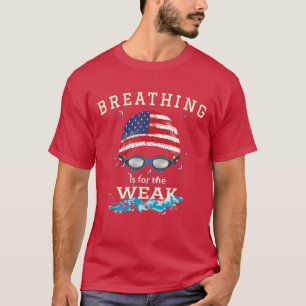 Camiseta Nadar Nadador Óculos de Natação Esportivos Engraça