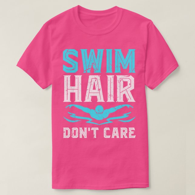 Camiseta Nadar Natação Cabelo (Frente do Design)