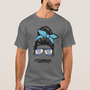 Camiseta Nadar Natação Mãe Cabelo Mensageiro Nadando Mãe