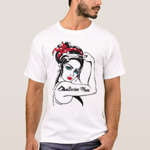 Camiseta Nadar Natação Nadadora Mãe Rosie O Pino Do Ribe