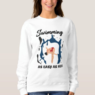 Camiseta Nadar tão fácil como H2O - Design engraçado