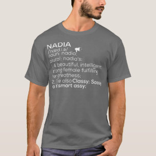 Camiseta Nadia Nome Nadia Definição Nadia Nome Female Nadi
