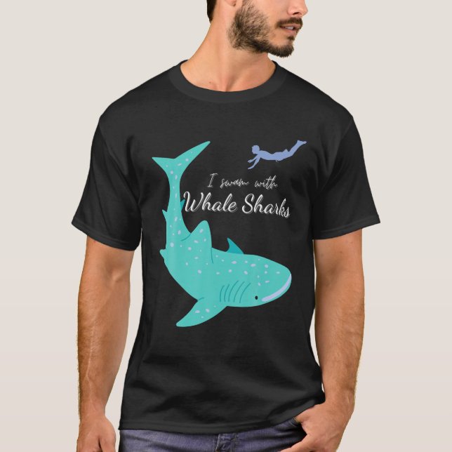 Camiseta NADO COM TUBARÕES DE BALEIAtubarão de baleia Snork (Frente)