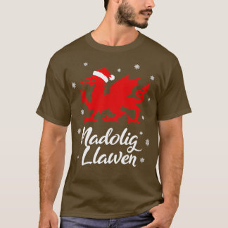 Camiseta Nadolig Llawen Wales Welsh Cymru Merry Christmas D