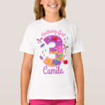 Camiseta Nadyland Birthday Girl Third Lollipop<br><div class="desc">Comemora o aniversário com esta camiseta especial,  design especial e personalizada</div>
