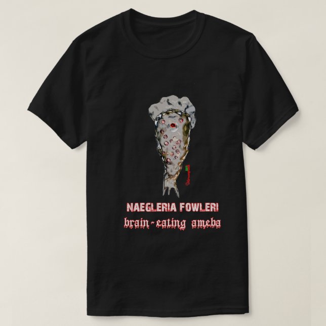 Camiseta Naegleria Fowleri Braineat ameba (Frente do Design)