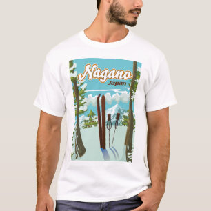Camiseta Nagano Japan Ski poster