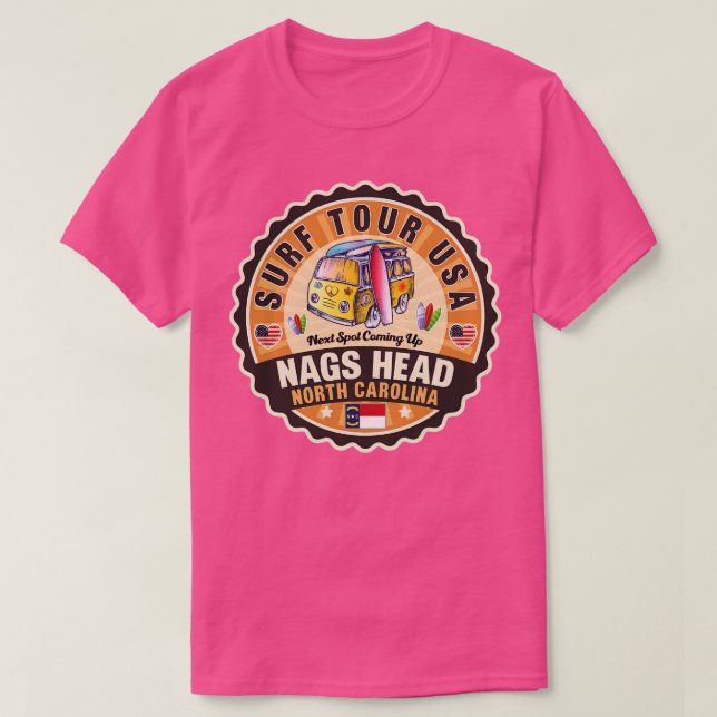 Camiseta Nags Head North olina 2 (Frente do Design)