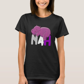 Camiseta Nah Cute Hippo Sleep Asexuality Ace Animal Asexual