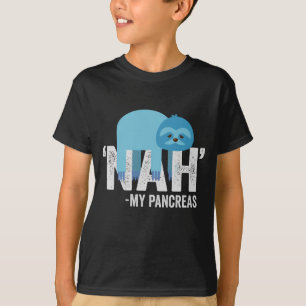 Camiseta Nah, meu Pancreino Engraçado Diabetes Azul Fita