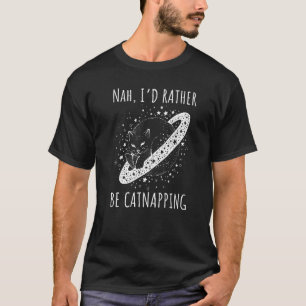Camiseta Nah, prefiro cochilar sonhando com spa de gato cós