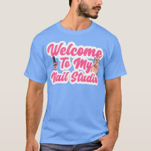 Camiseta Nail Studio Compro Proprietário Cute Beautician N