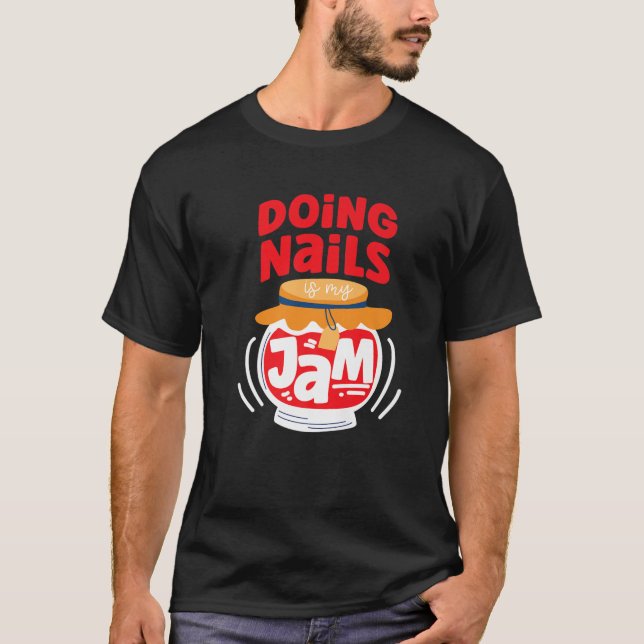 Camiseta Nail Tech Cote Trabalho Uniforme Nail - Jam Polonê (Frente)