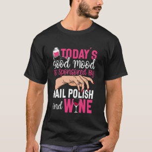 Camiseta Nail Tech Cote Trabalho Uniforme Nail Vinho Polonê