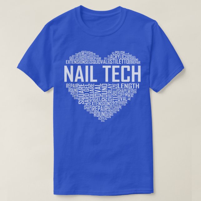 Camiseta Nail Tech Heart (Frente do Design)