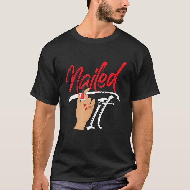 Camiseta Nail Tech Work Uniform Nail Polonês 6 (Frente)