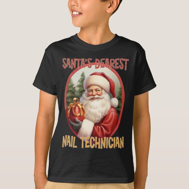 Camiseta Nail Technicay Natal Love Xmas (Frente)