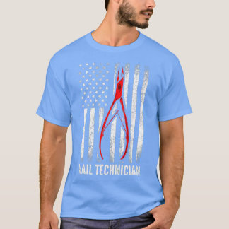 Camiseta Nail Technician Flag Tools US Nail Tech Artist