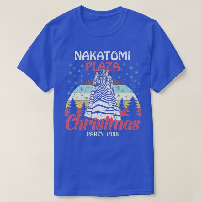 Camiseta Nakatomi Plaza Christmas Party 1988 Funny Xmas Vin (Frente do Design)