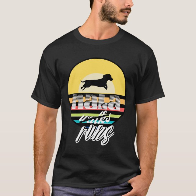 Camiseta Nala Executa Dachshund Eu Adoro Correr (Frente)
