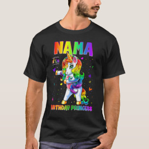 Camiseta Nama Da Princesa de Aniversário Flagindo Unicor