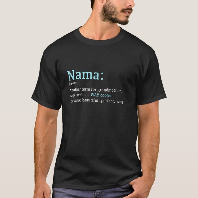 Camiseta Nama Funny Definition Noun Outro Termo Pul (Frente)