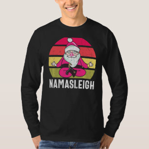 Camiseta Namasleigh Papais noeis Em Yoga Meditam Chr Engraç