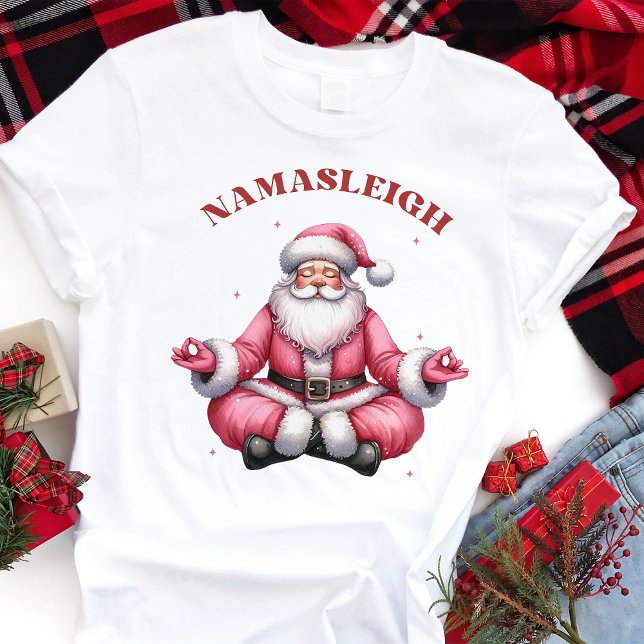 Camiseta Namasleigh Papais noeis Engraçados Yoga Natal (Criador carregado)