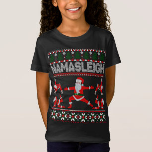 Camiseta NAMASLEIGH Ugly Christmas Sweater Meme Papai Noel