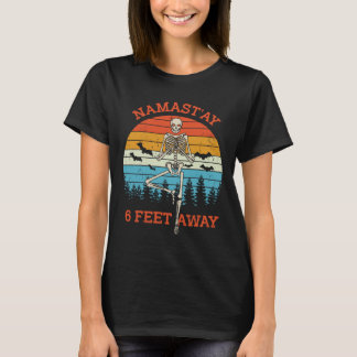 Camiseta Namaste 6 pés de distância - Yoga-T-Shirt Dia de a