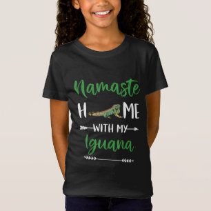 Camiseta Namaste Casa Com Minha Iguana Funny Iguana Iguana 