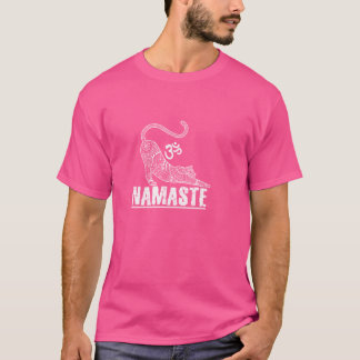 Camiseta Namaste Cat Yoga Gift Meditação Yoga Lover