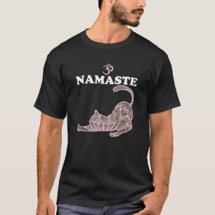 Camiseta Namaste Cat Yoga Pose Om Símbolo Funny Yoga Gift F