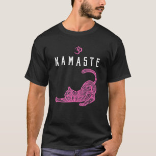 Camiseta Namaste Cat Yoga Pose Om Símbolo Funny Yoga Gift F