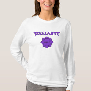 Camiseta Namaste com Lotus e sânscrito