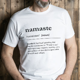 Camiseta Namaste Definição Minimalista de Ioga Moderna