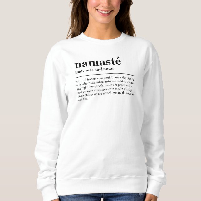 Camiseta Namaste Definition Yoga Modern Minimal Meditation (Frente)